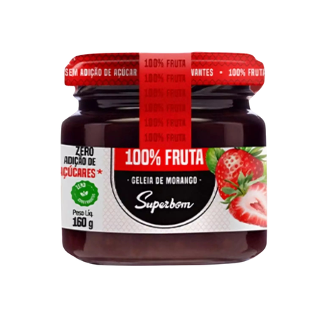 GELEIA DE MORANGO ZERO 160G - SUPERBOM