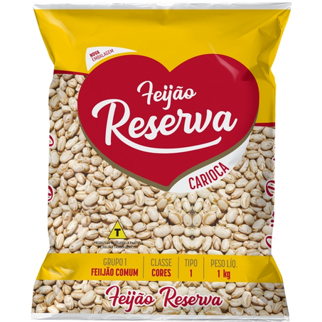 Feijão Reserva Carioca Tipo1 Pacote com 1Kg
