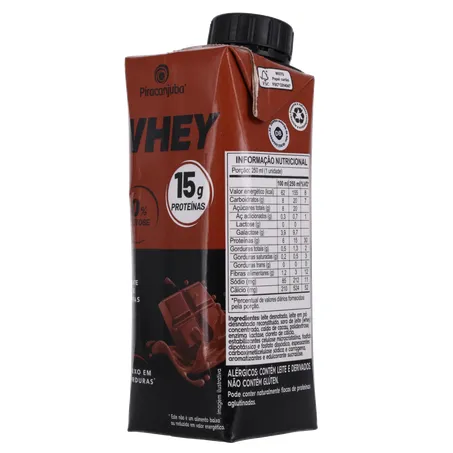 BEBIDA LÁCTEA PIRACANJUBA WHEY CHOCOLATE 15G 250ML 360-22