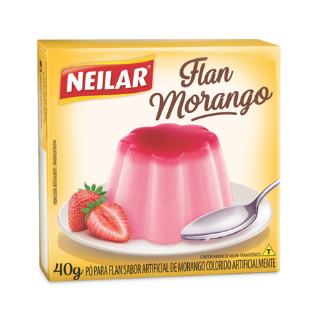 FLAN EM PÓ NEILAR MORANGO 40G