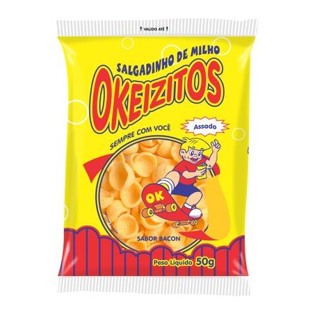 Salgadinho okei 50g concha bacon