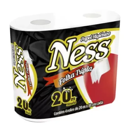 Papel Higiênico Ness Folha Tripla Neutro Pacote 4x20m 
 