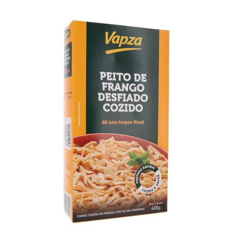 Peito de Frango Vapza Desfiado E Cozido Caixa 400G 360-34