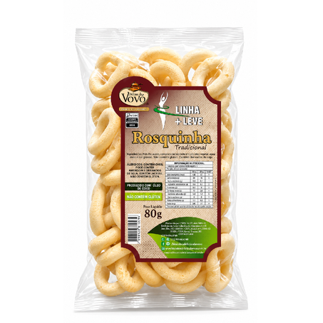 BISCOITO DELÍCIAS DA VOVÓ ROSQUINHA POLVILHO 80G