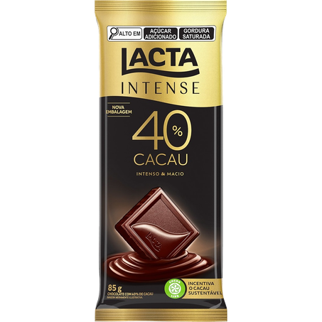 Choc lacta intense 85g 40p cacau origina