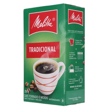 CAFÉ PÓ MELITTA TRADICIONAL VÁCUO 250G 360-4
