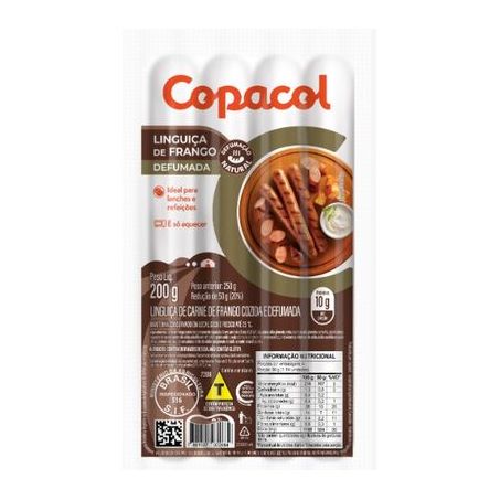 LINGUICA FRANGO COPACOL DEFUMADA 200G