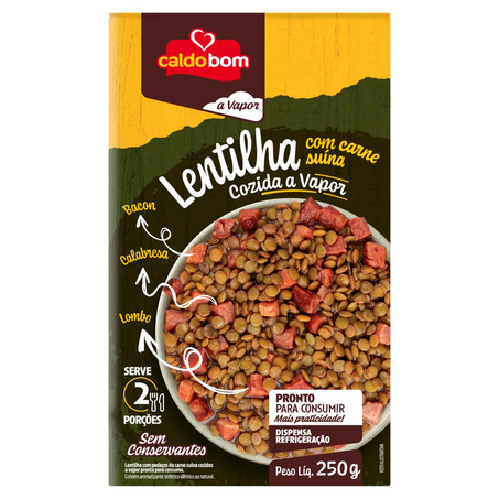 Lentilha Caldo Bom 250g - Carne - Cozida a Vapor