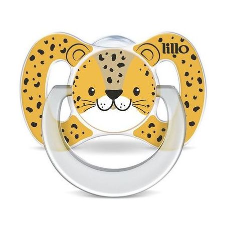 Chupeta infantil silicone lillo funny bichos onça t2 628001 pacote c-1unid