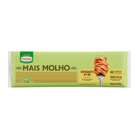 Massa orquídea mais molho espaguete com ovos 400g