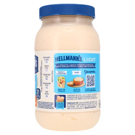 MAIONESE HELLMANN'S LIGHT POTE 500G 360-10