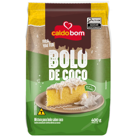 Mistura para bolo coco caldo bom 400gr