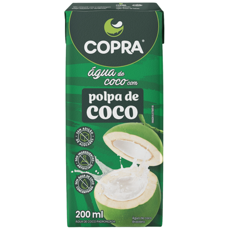 Agua coco copra 200ml c/polpa coco