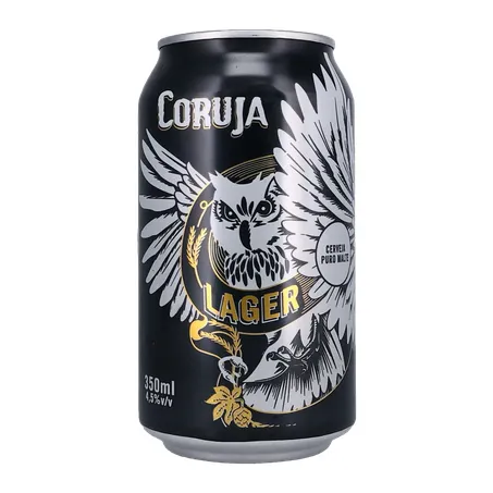Cerveja Coruja Lager Lata 350Ml 360-2