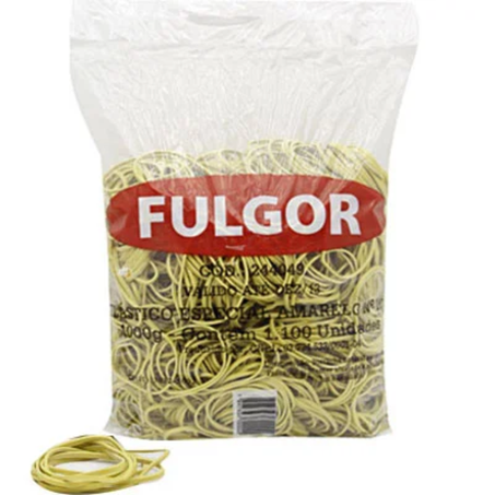 Elastico para dinheiro fulgor amarelo n18 110un