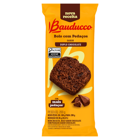 Bolo Bauducco Duplo Chocolate com Pedaços 200g