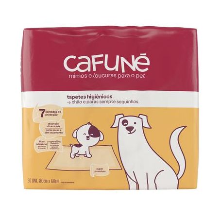 Tapete Higiênico Para Cães Cafuné X 60cm Pacote 30 Unidades 80CM