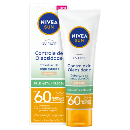Protetor Solar Facial Nivea Sun FPS 60 Controle de Oleosidade 50ml