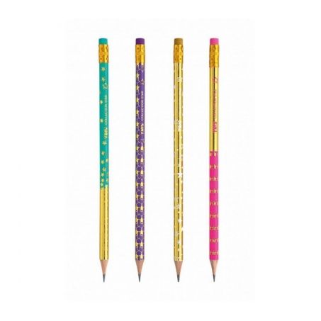 LAPIS TRIS COLLECTION HB STAR C/BORRACHA