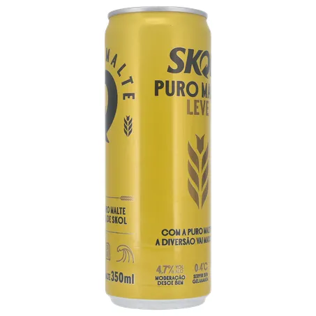 Cerveja Lager Skol American Premium Puro Malte Lata 350ml 360-8