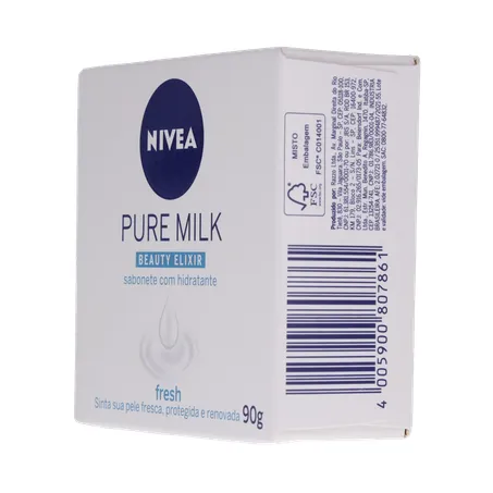 Sabonete nivea hidratante pure milk fresh caixa 90g 360-6