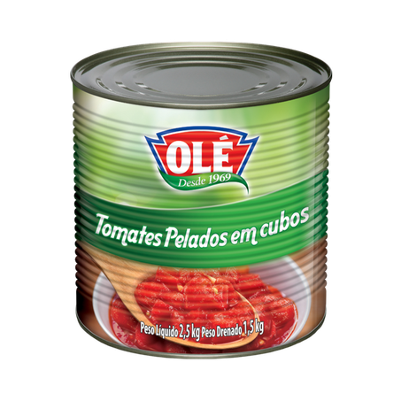 TOMATES PELADOS OLÉ EM CUBOS 1,4KG