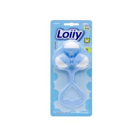 Brinquedo chocalho lolly azul