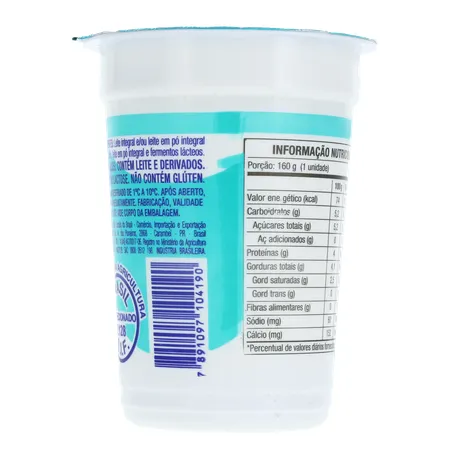 Iogurte Batavo 160g - Natural - Integral - Cremoso 360-2