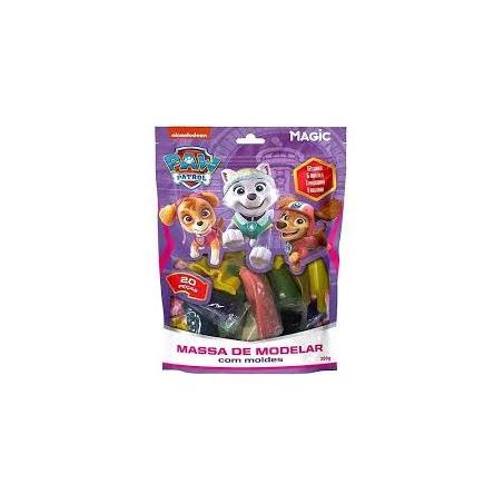 Massa para modelar criativa patrulha canina chase 300g 12 cores ref.902116