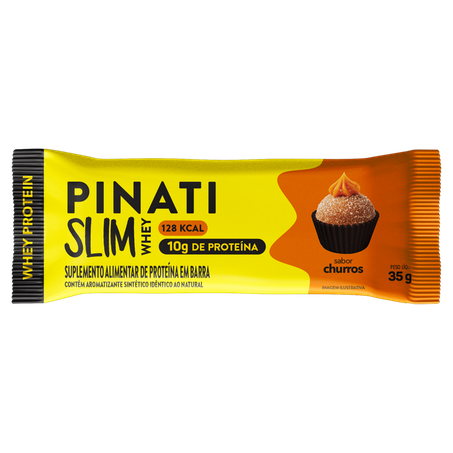 Barra de Proteína Churros Pinati Slim Whey Protein Pacote 35g