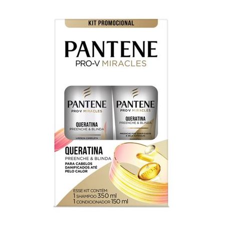 Kit pantene sh 300ml+cond 150ml queratina.