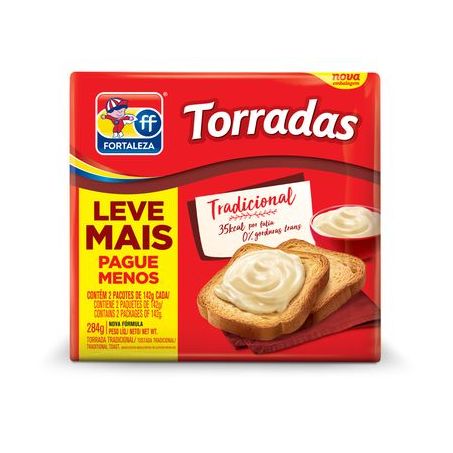 Torrada Tradicional Fortaleza Pacote 2 Unidades Leve Mais Pague Menos 284G