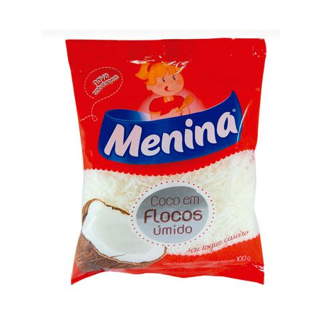 Coco menina em flocos adoçado 100g