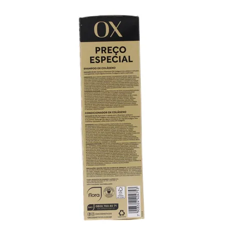 Kit Shampoo 200ml + Condicionador 170ml Ox Colágeno Caixa 370ml 360-9
