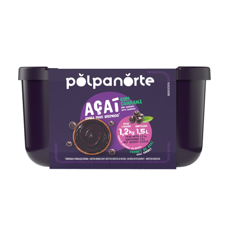 Açaí com Guaraná Polpanorte 1,5L
