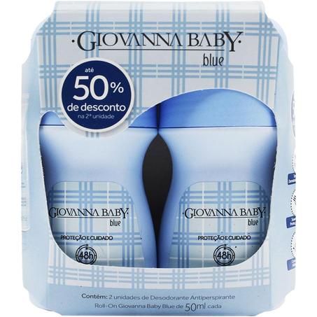 Conjunto Giovanna Baby 50ml - Roll-on - Blue - Feminino - Com 2 Desodorantes - Com 50% na 2ª Unidade