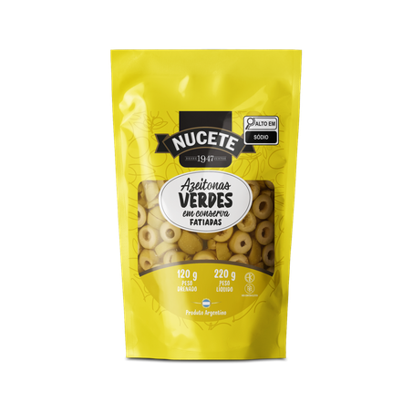 Azeitona Verde Nucete Fatiada 120g