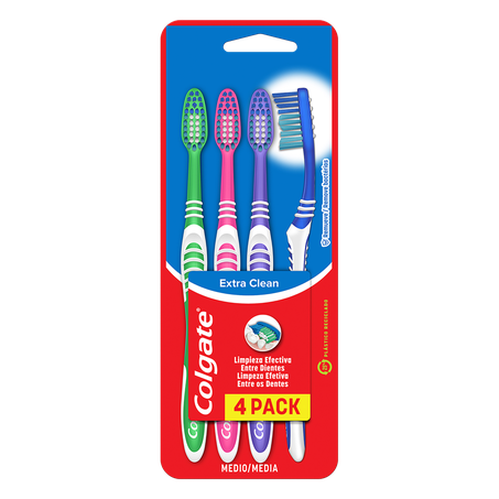 Escova dental colgate ex.clean med c/4