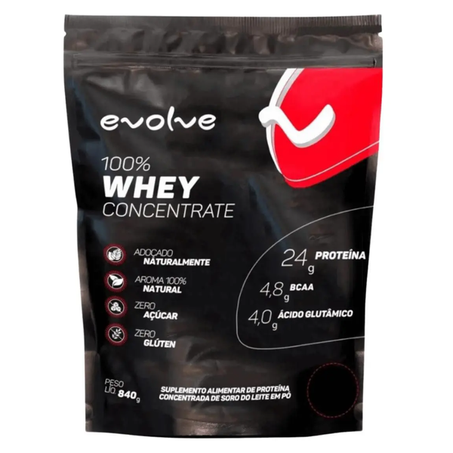 100% Whey Concentrado Chocolate Evolve 840g
