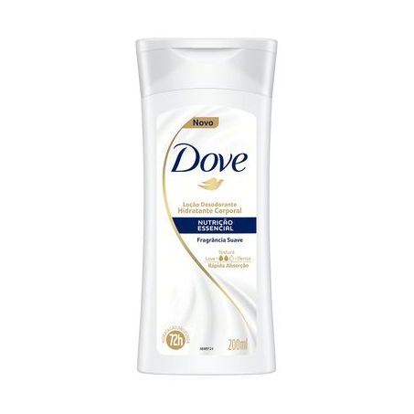 Loção Desodorante Hidratante Corporal Dove Nutrição Essencial Frasco 200ml