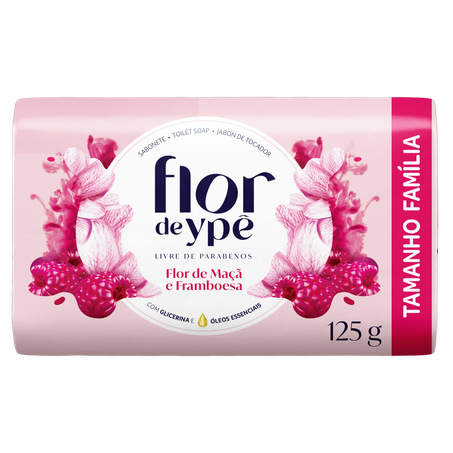 Sabonete em barra ypê flor de maçã e framboesa 125g