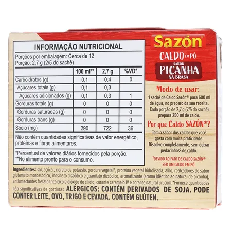 CALDO SAZON PÓ PICANHA 32,5G 360-19