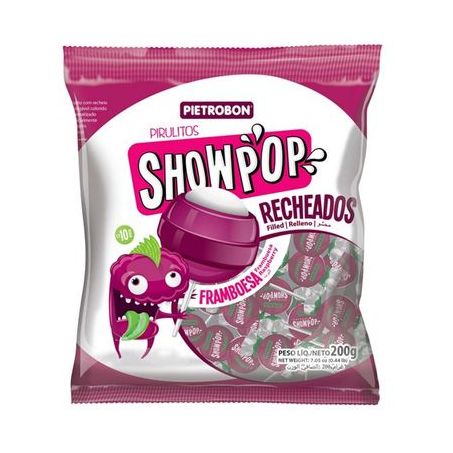 PIRULITO PIETROBON SHOWPOP FRAMBOESA 200G