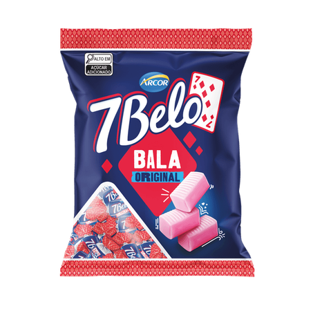 Bala Arcor 90g 7 Belo Framboesa
