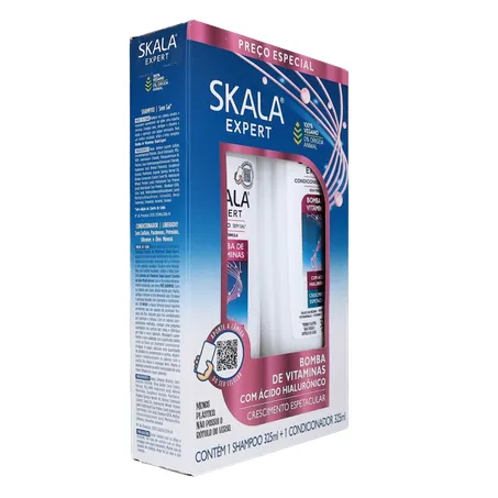 Kit Shampoo + Condicionador 325ml Cada Skala Bomba de Vitaminas Caixa com 2un - 650ml 360-31