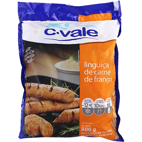 Linguiça de Frango C. Vale 800g - Congelada