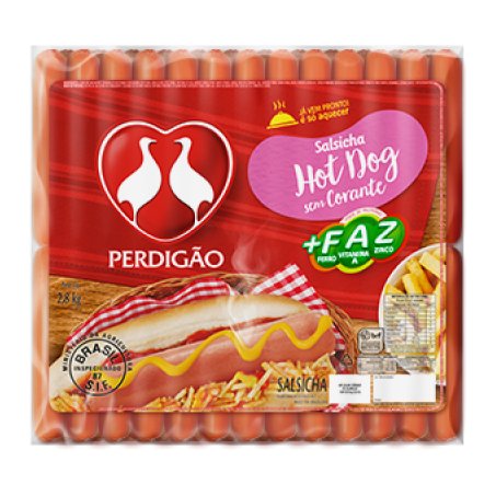 Salsicha perdigao hot dog s/corante kg