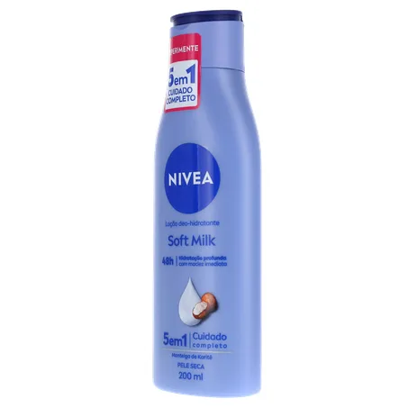 Hidratante Nivea Soft Milk 200ml 360-3