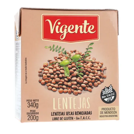 LENTILHA EM CONSERVA IMPORTADO DA ARGENTINA VIGENTE TP 200G 360-35