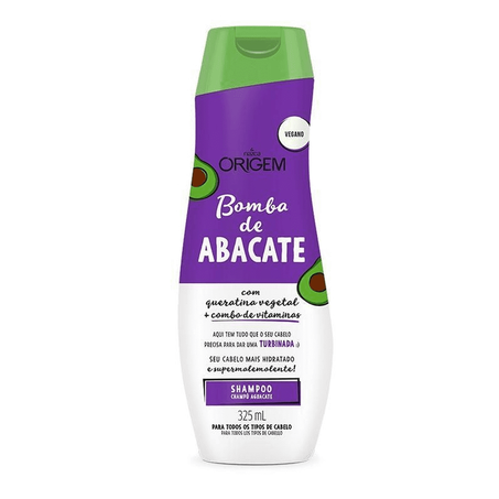 ORIGEM SHAMPOO 325ML BOMBA DE ABACATE